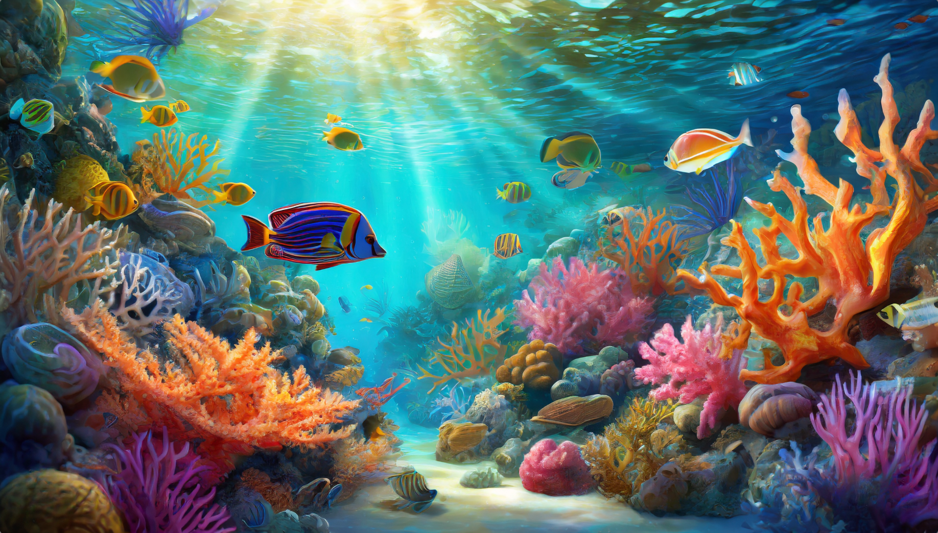 Coral Reef Wall Paper Stickers - Posterify
