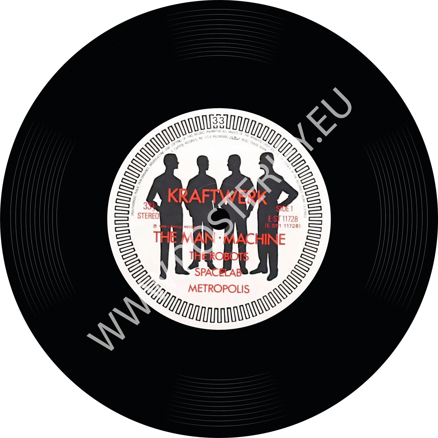 Kraftwerk, The Man Machine, Vinyl Record Mat (Customize a mat on request)