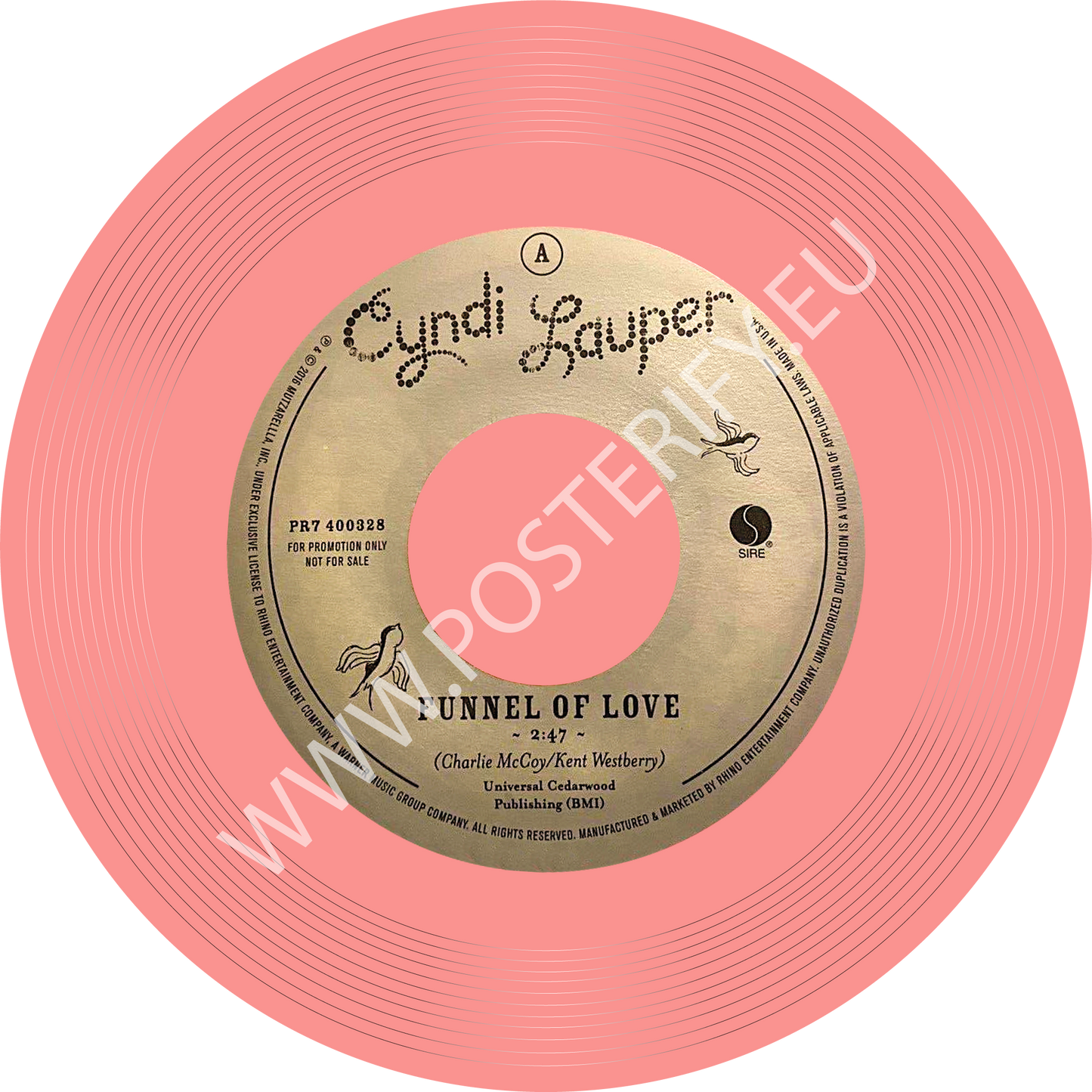 Cyndi Lauper Funnel of Love Vinyl Record Single Mat