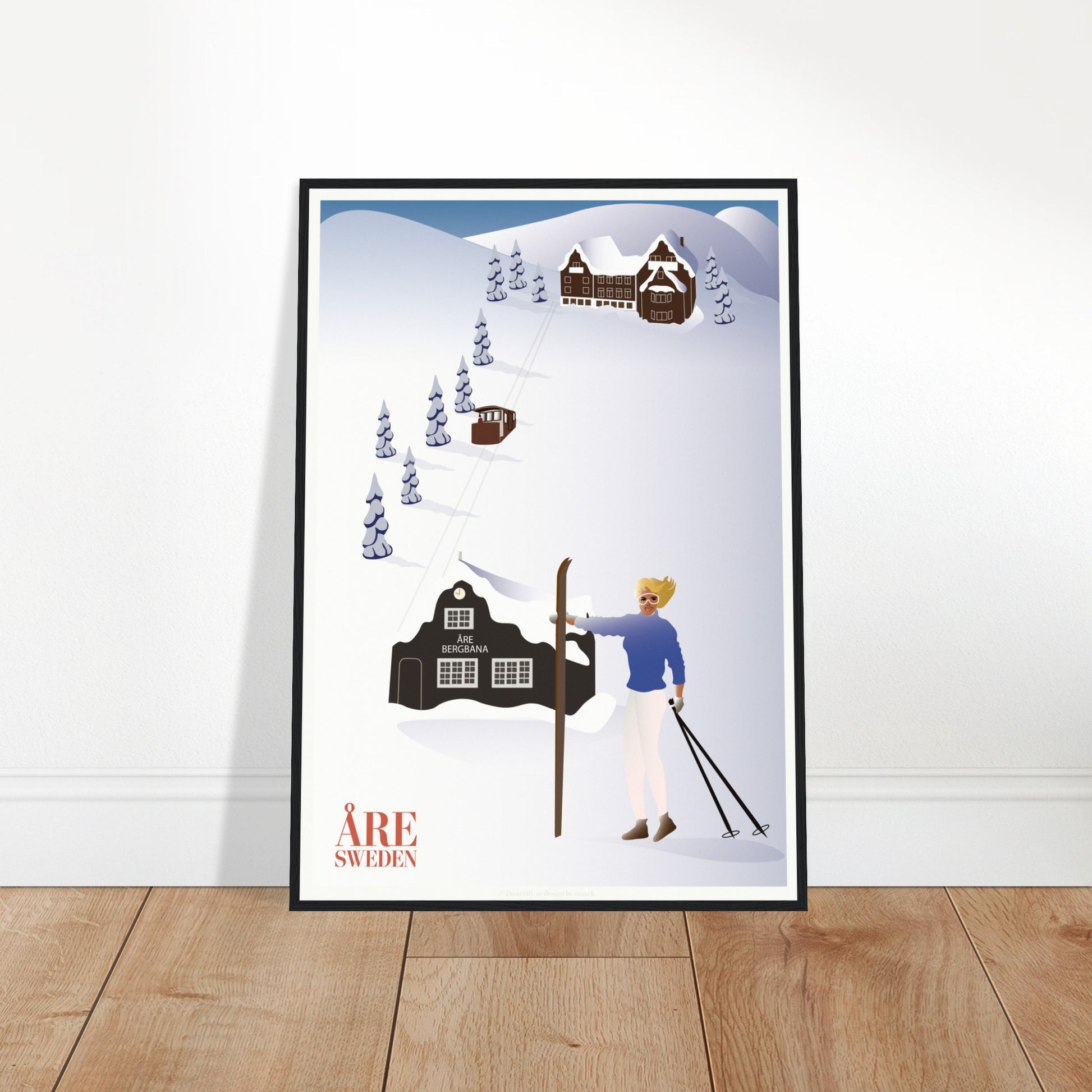 Åre Bergbana, Sweden, by Posterify Design Poster on Premium Matte Paper - Posterify