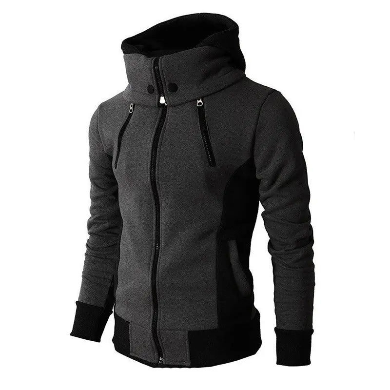 Hillside Men's Hooded Zippered Sweater Casual Autumn Winter Jacket Sports Outdoor Men's Coat - Posterify