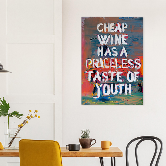 Canvas Print 'Cheap Wine' by Posterify Design - Posterify