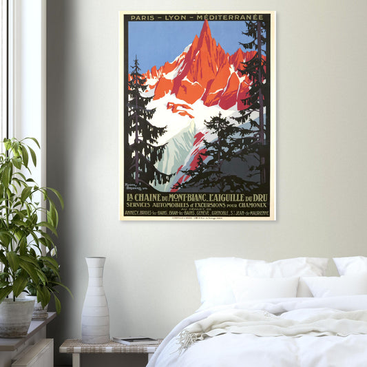 Mont Blanc Vintage Poster Reprint on Premium Matte Paper