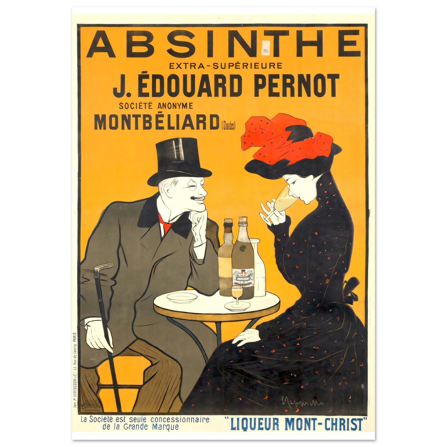 Absinthe Vintage poster reprint on Premium Matte Paper - Posterify