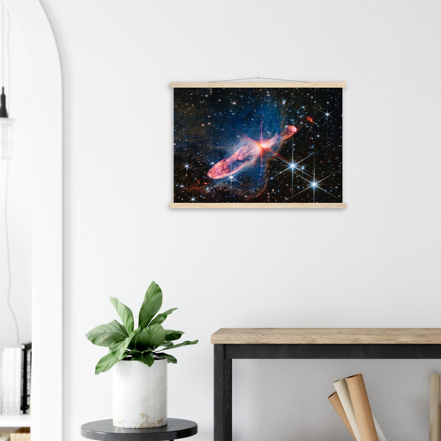 Acrylic HQ Photo Print of the 'Question Mark' Herbig - Haro 46/47, James Webb Telescope, NASA - Posterify