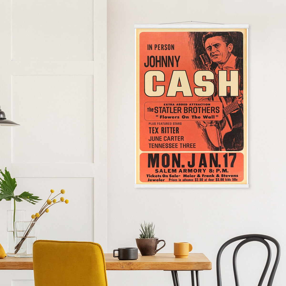 Johnny Cash Vintage Poster reprint on Premium Poster Matte Paper - Posterify