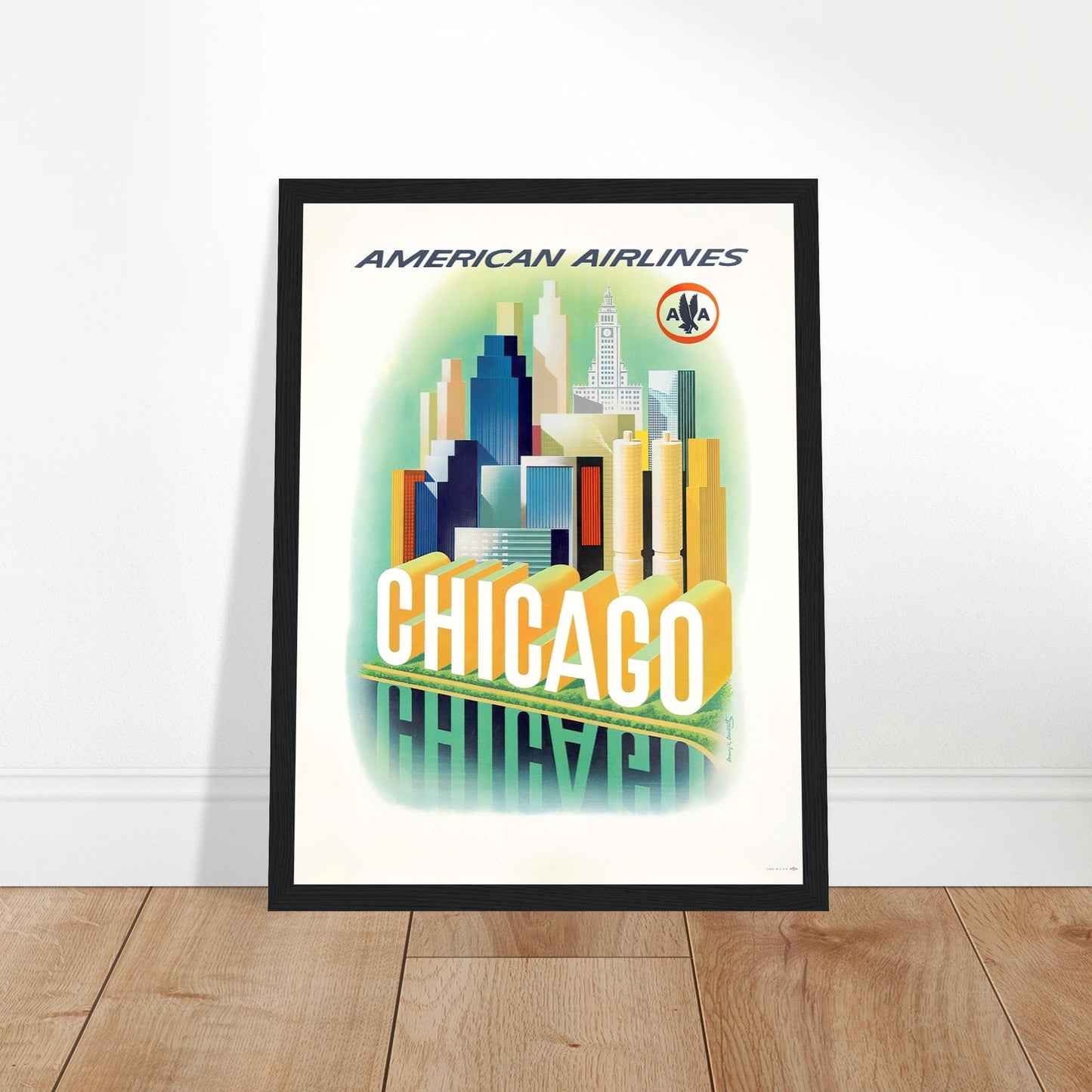 American Airlines Vintage Poster Reprint on Premium Matte Paper - Posterify