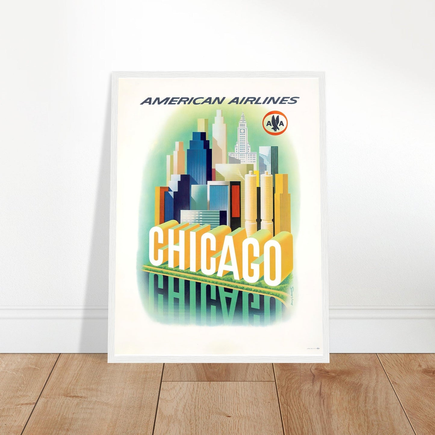 American Airlines Vintage Poster Reprint on Premium Matte Paper - Posterify