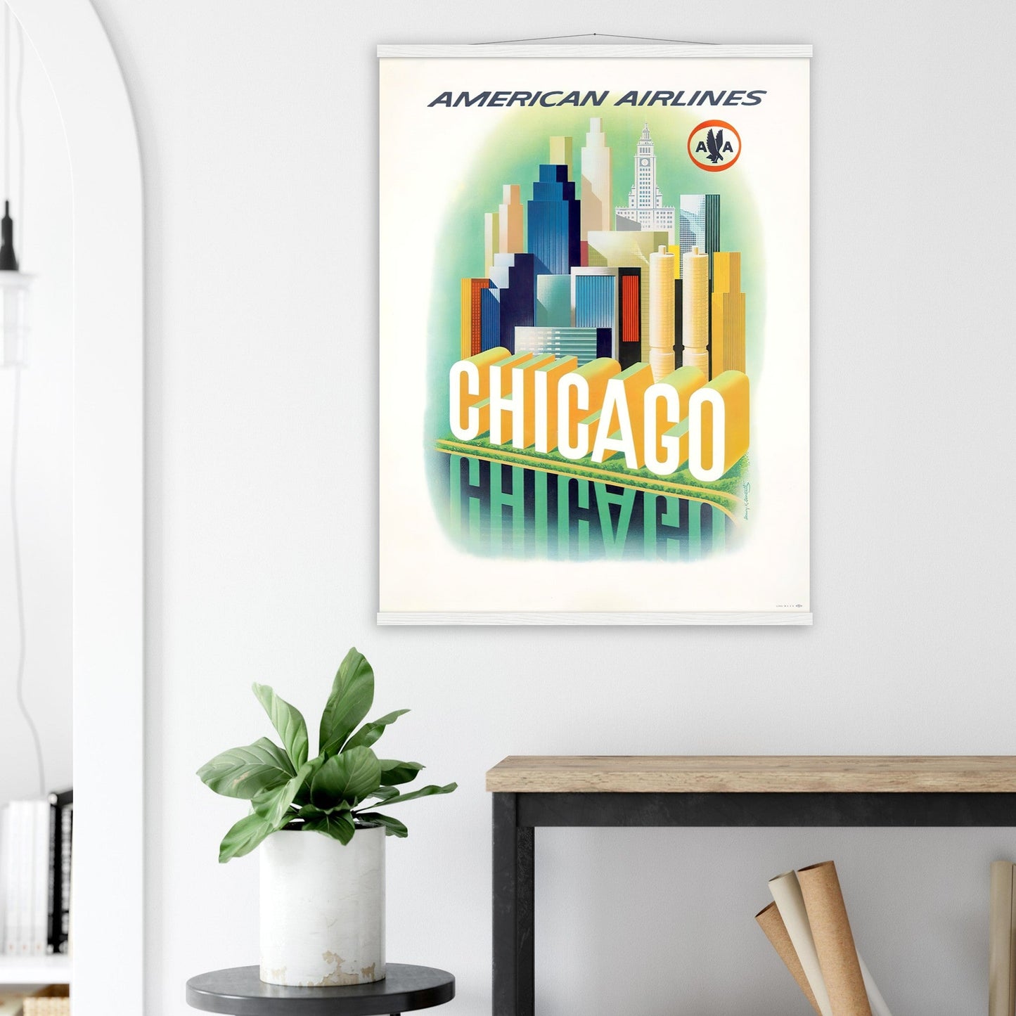 American Airlines Vintage Poster Reprint on Premium Matte Paper - Posterify