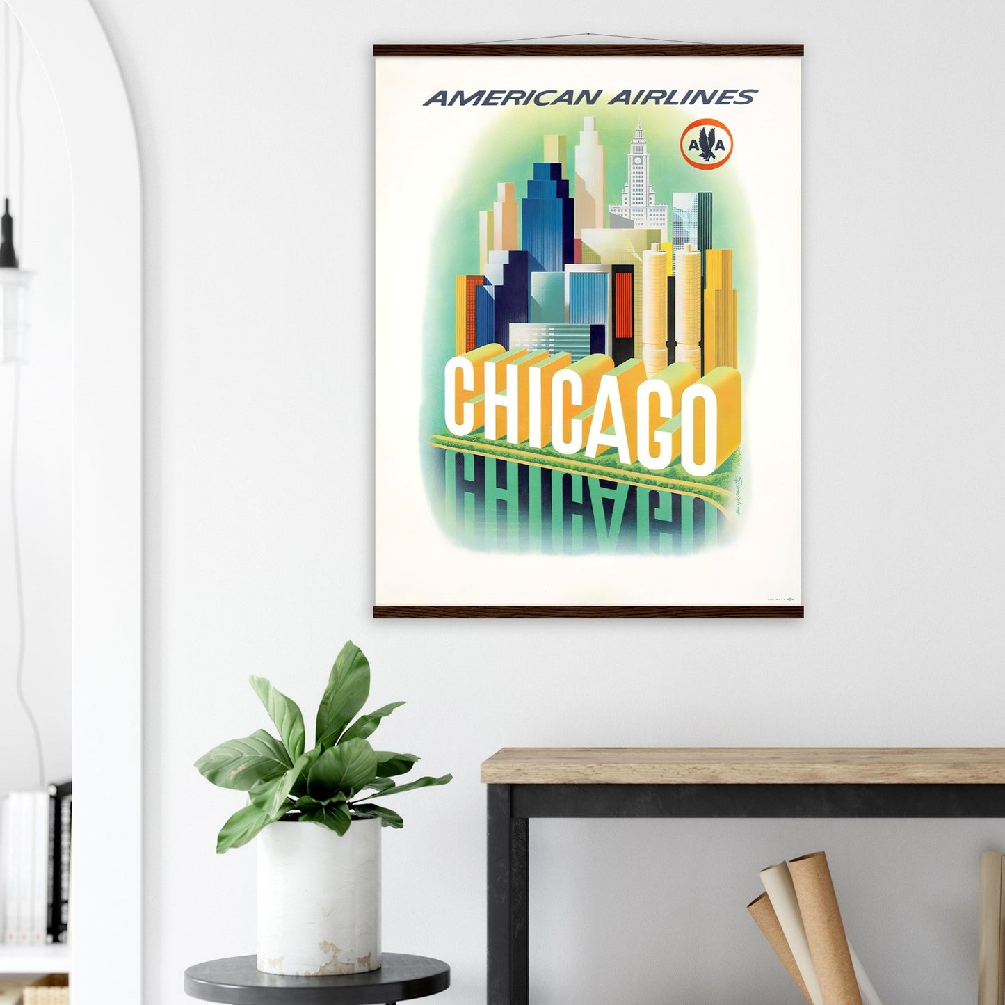 American Airlines Vintage Poster Reprint on Premium Matte Paper - Posterify