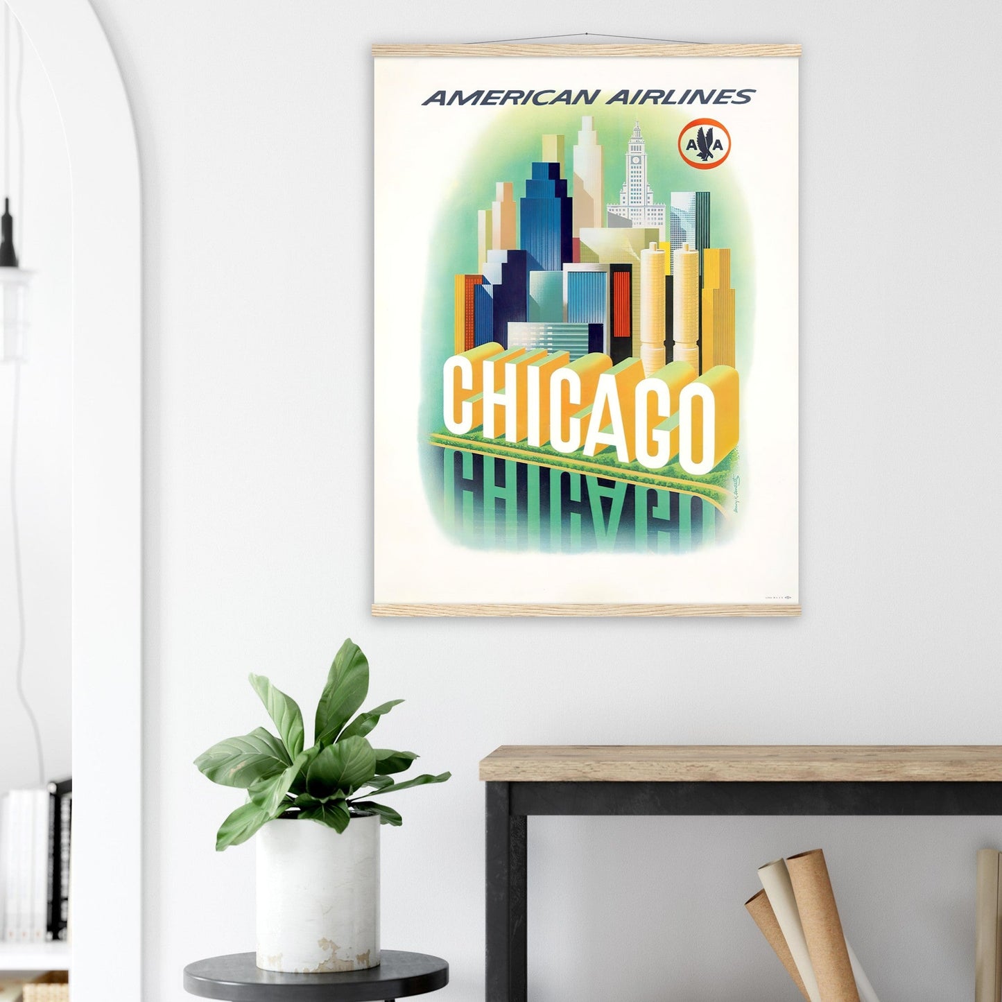 American Airlines Vintage Poster Reprint on Premium Matte Paper - Posterify