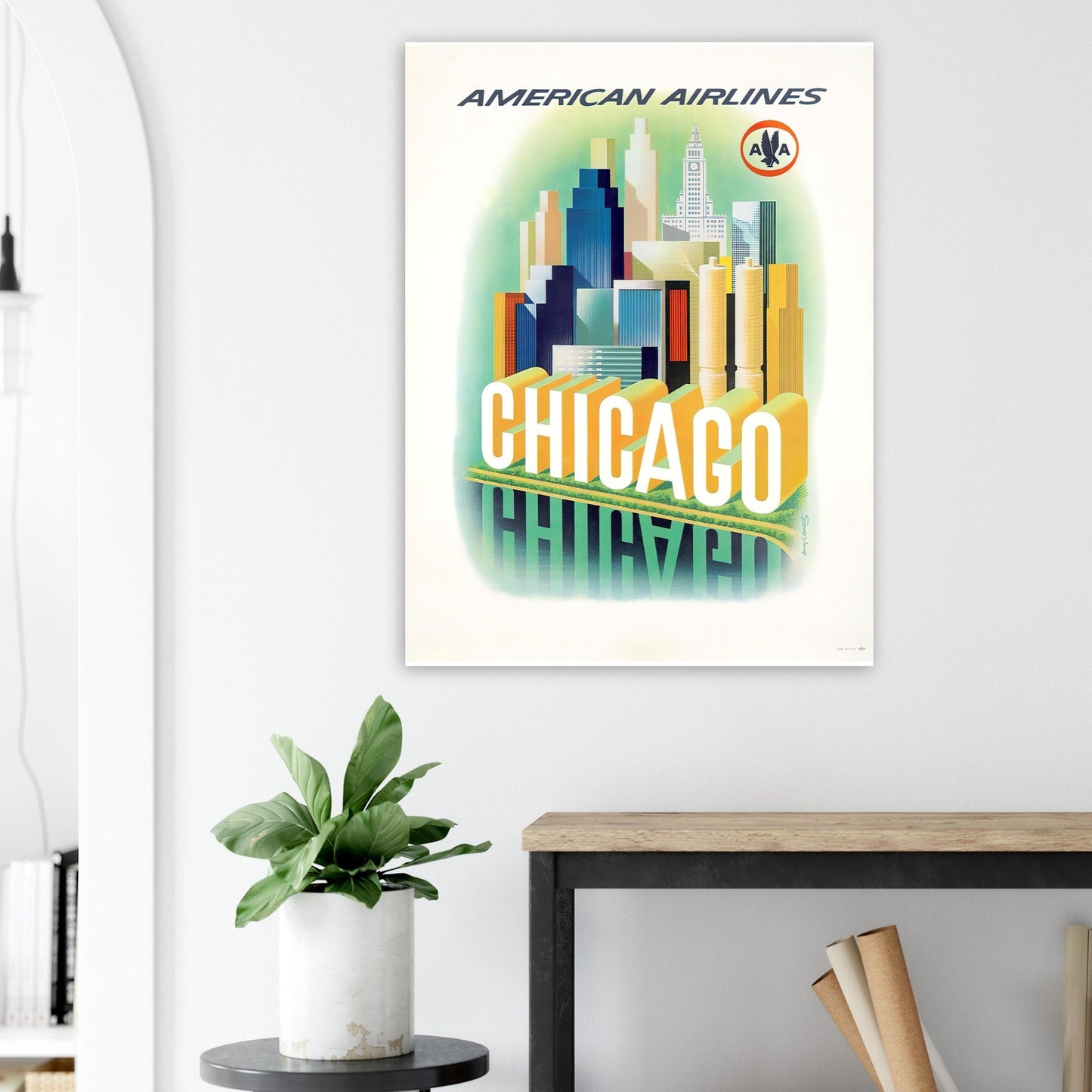 American Airlines Vintage Poster Reprint on Premium Matte Paper - Posterify