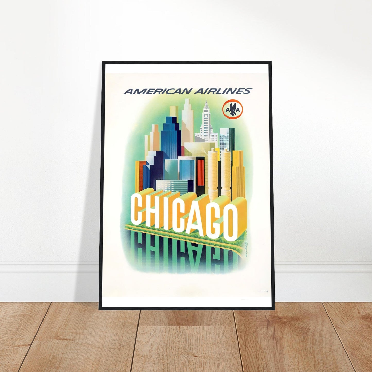 American Airlines Vintage Poster Reprint on Premium Matte Paper - Posterify