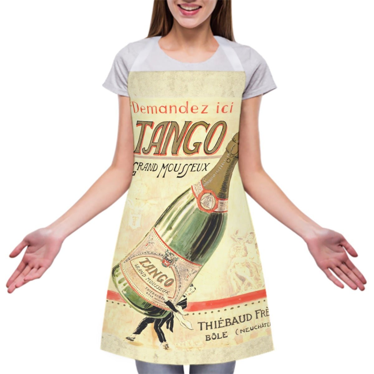 Apron Vintage Tango Mousseux Label with White Strap - Posterify