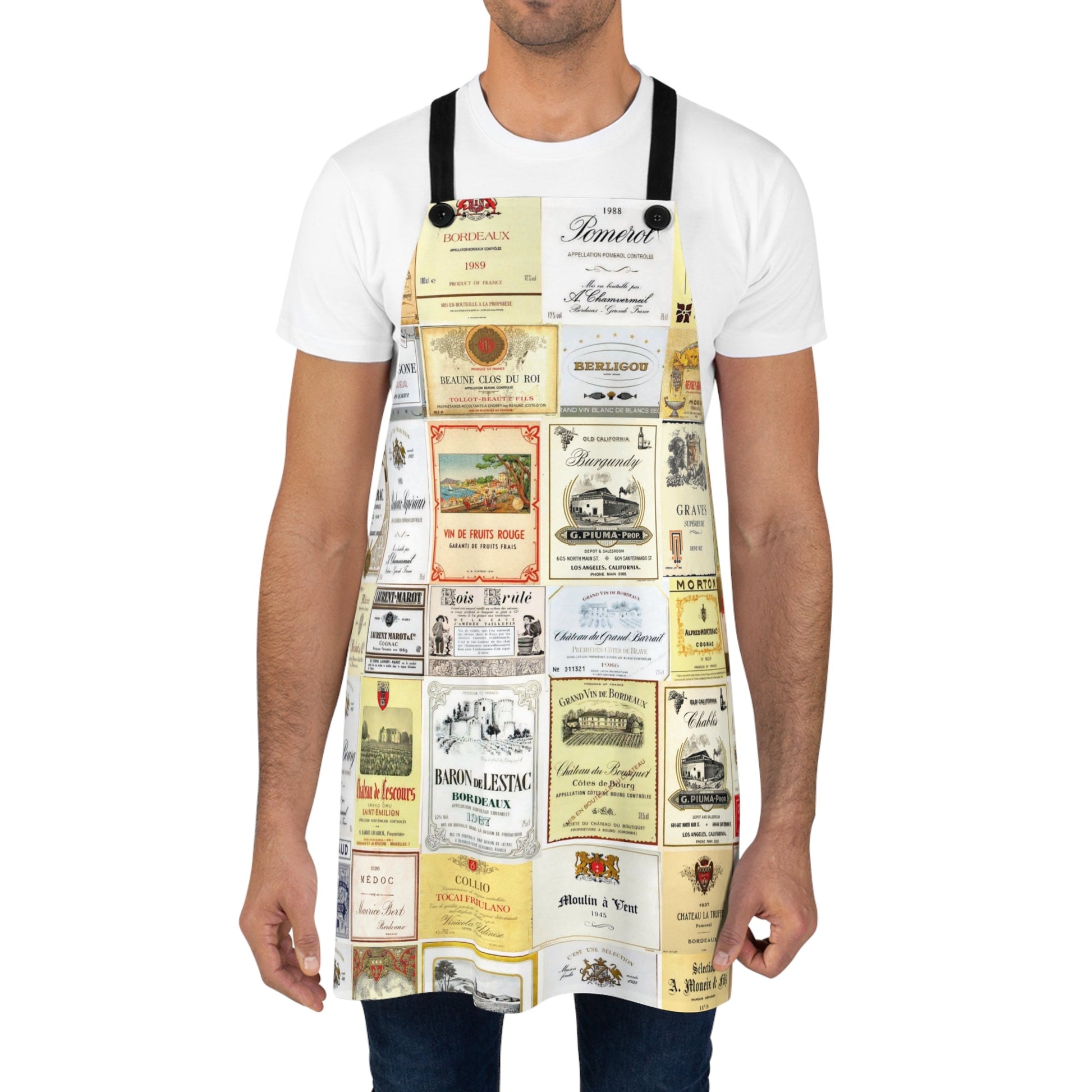 Apron Vintage Wine Label Collage - Posterify