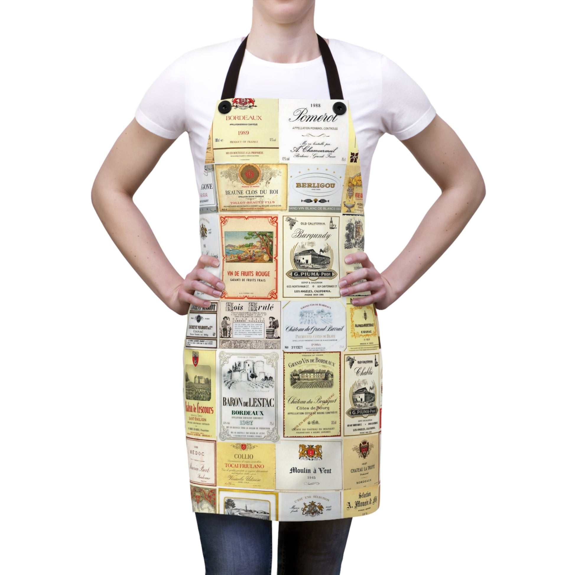 Apron Vintage Wine Label Collage - Posterify