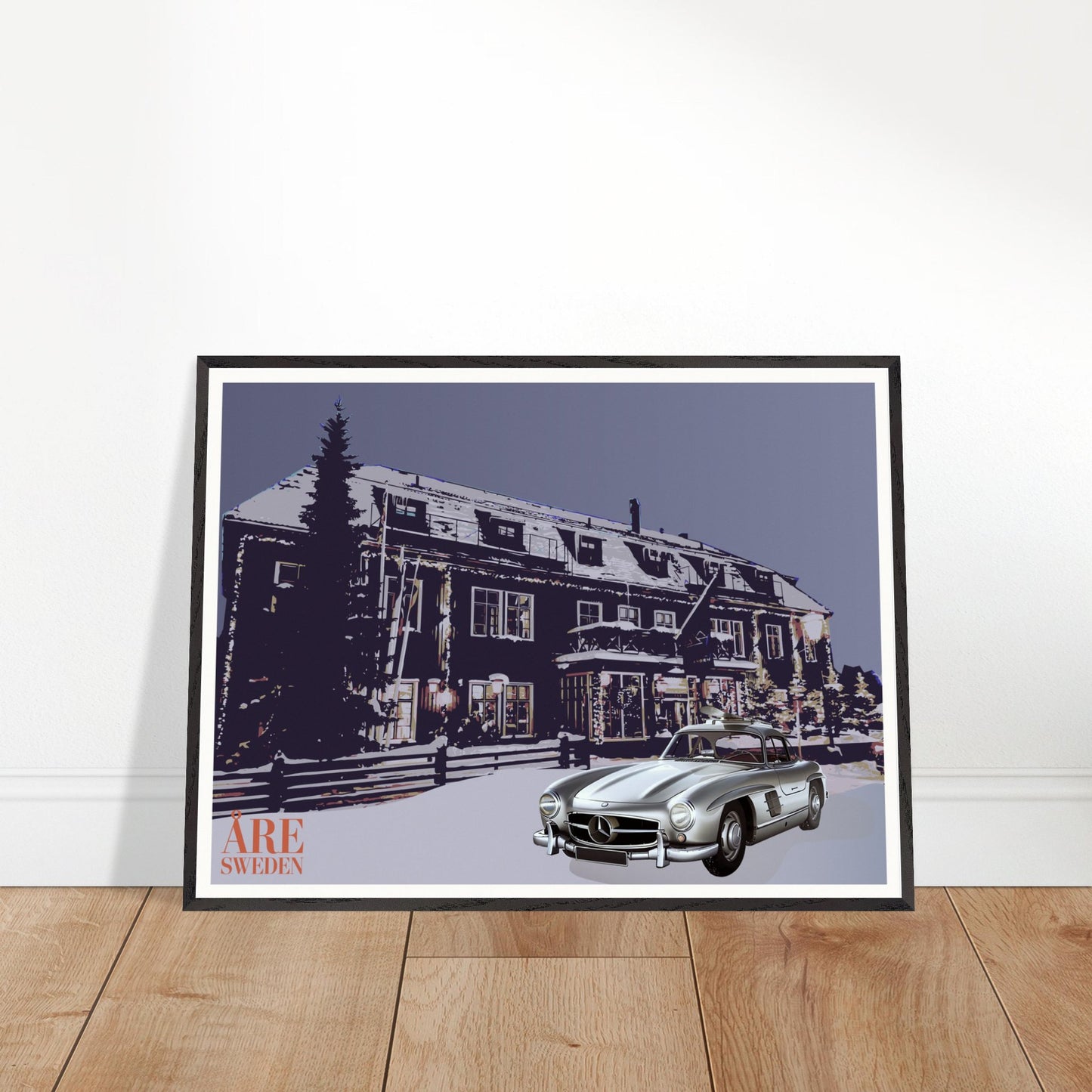 Åre, Åregården, Mercedes Benz 300 SL, Wall art - Posterify