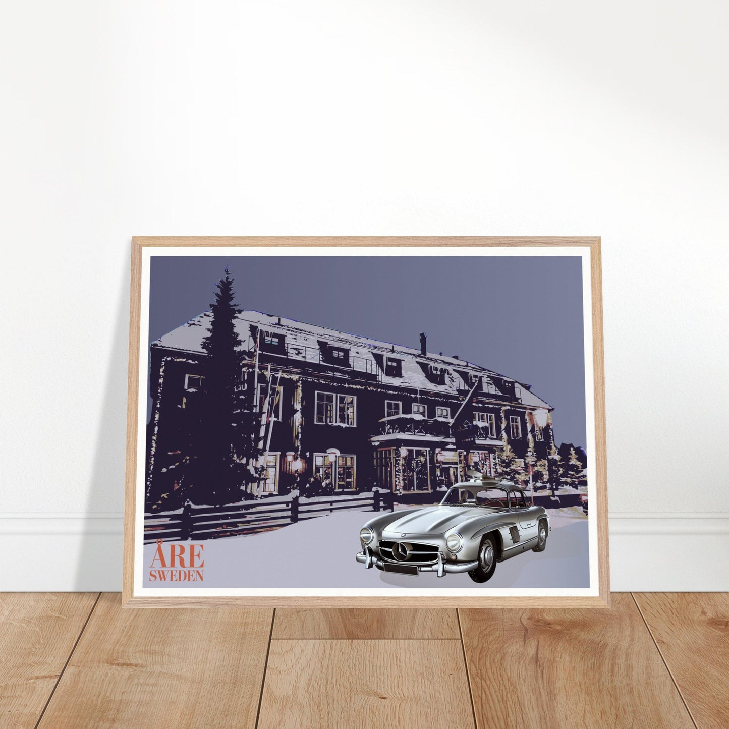 Åre, Åregården, Mercedes Benz 300 SL, Wall art - Posterify