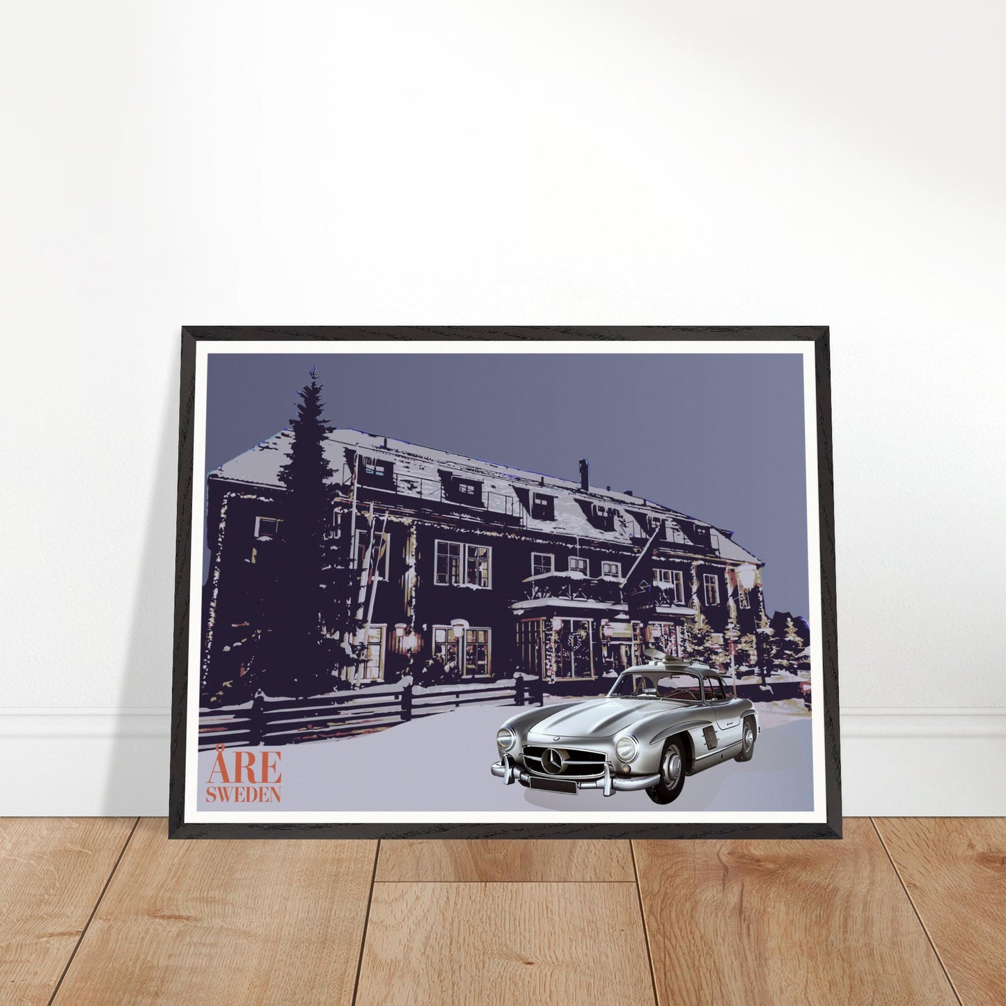 Åre, Åregården, Mercedes Benz 300 SL, Wall art - Posterify