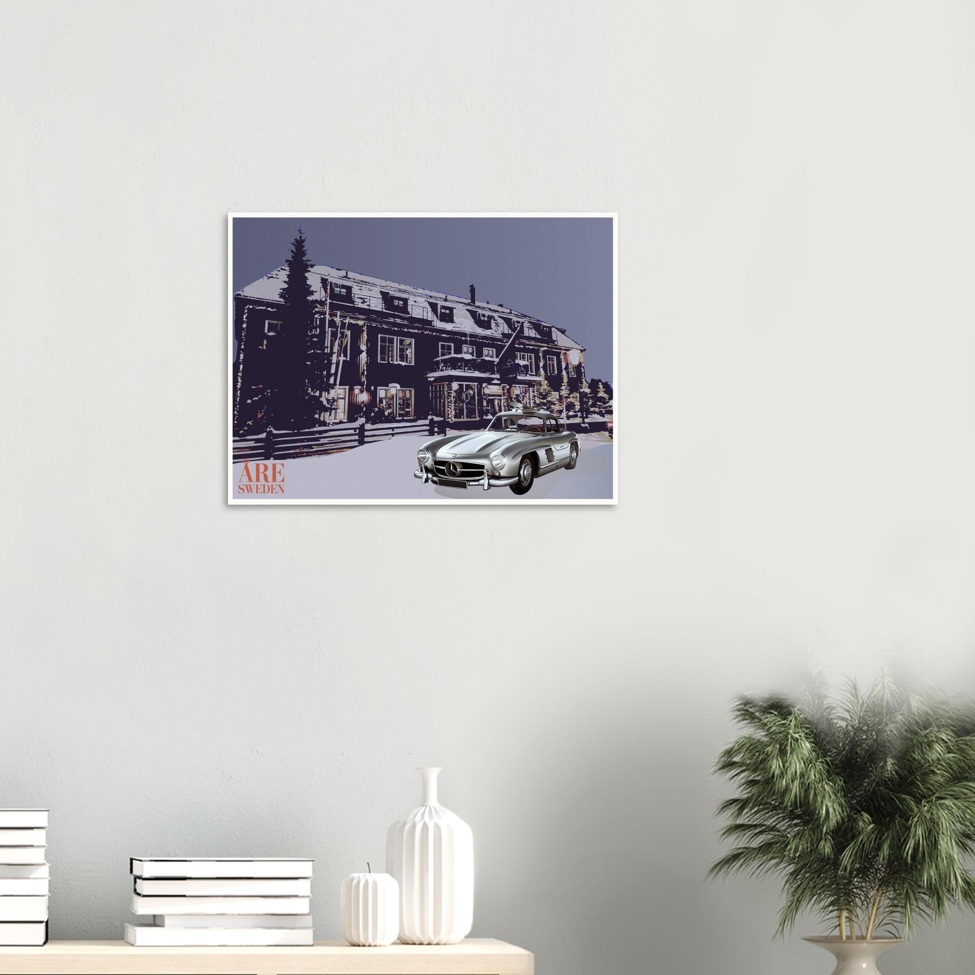 Åre, Åregården, Mercedes Benz 300 SL, Wall art - Posterify