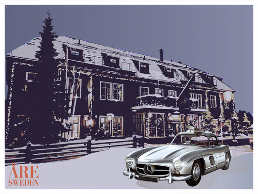 Åre, Åregården, Mercedes Benz 300 SL, Wall art - Posterify