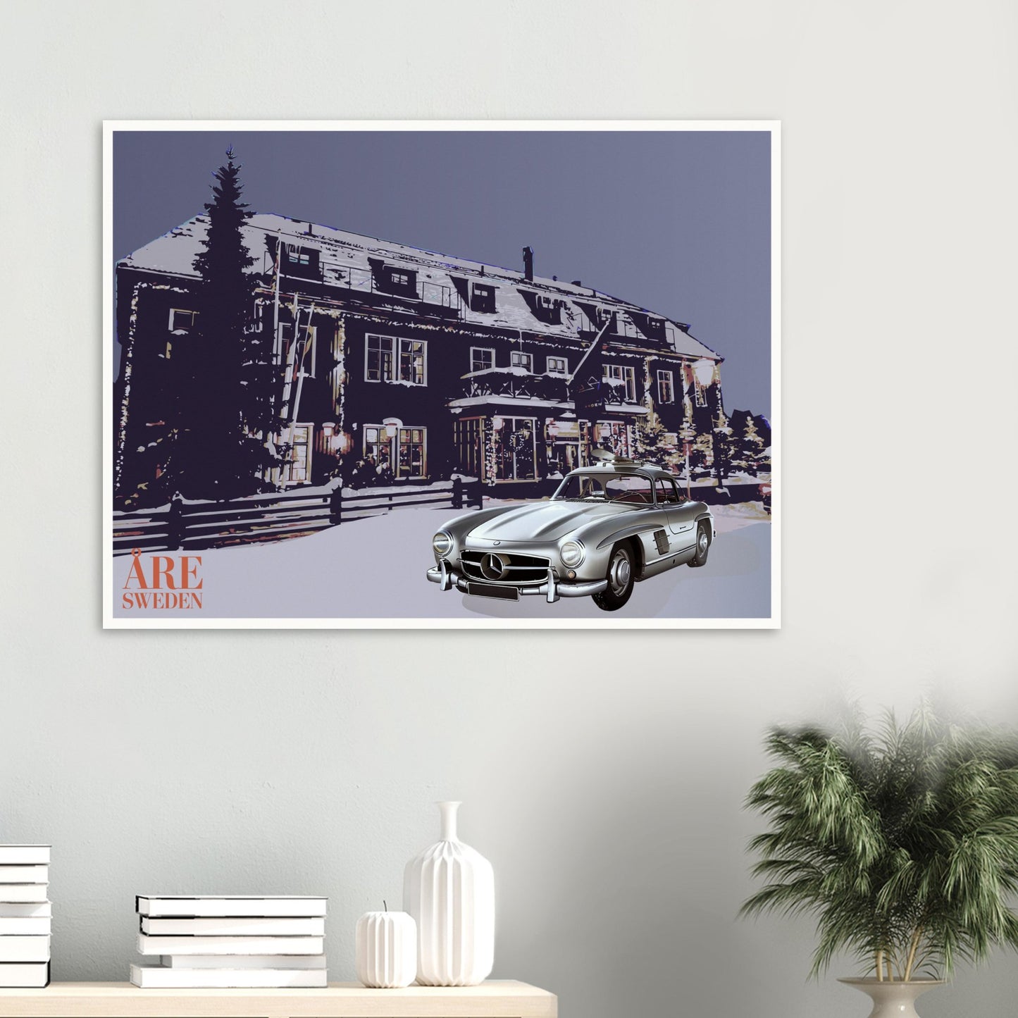 Åre, Åregården, Mercedes Benz 300 SL, Wall art - Posterify