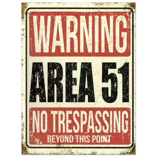 Area 51 UFO Aluminum Print - Posterify