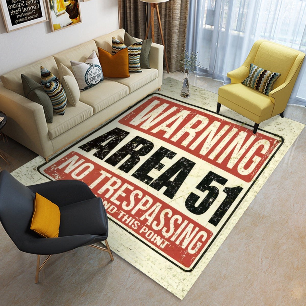 Area 51 UFO Floor Mat - Posterify