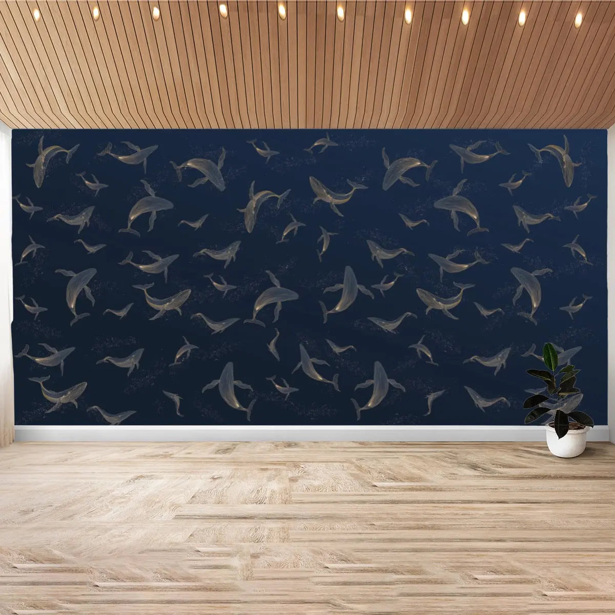 Whale Shoal Art, Mega Size Wall Sticker - Image #1