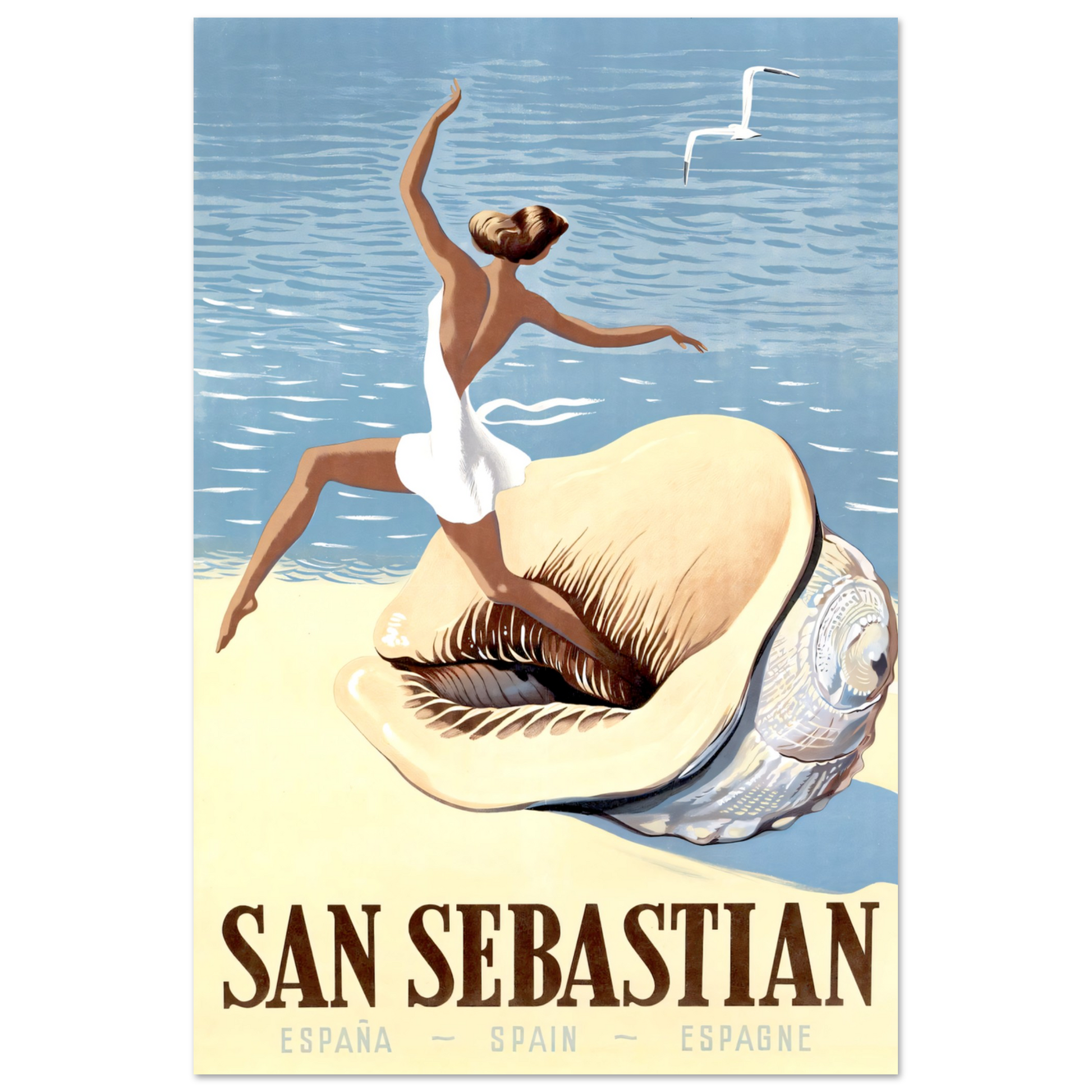 Vintage Poster San Sebastian on Premium Matte Paper - Posterify