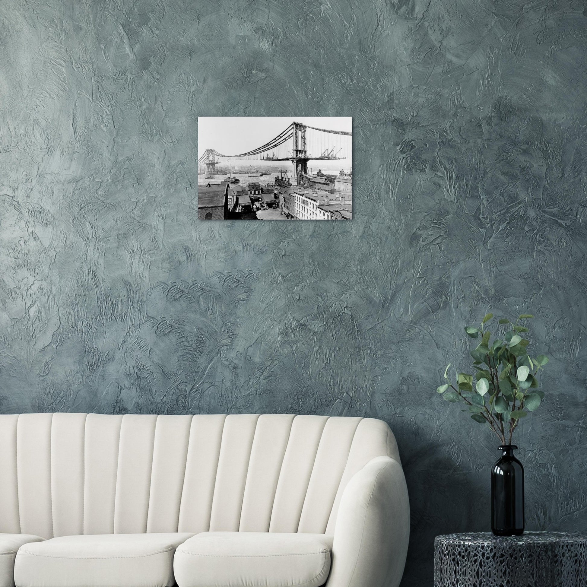 Manhattan Bridge Construction 1909 - Posterify