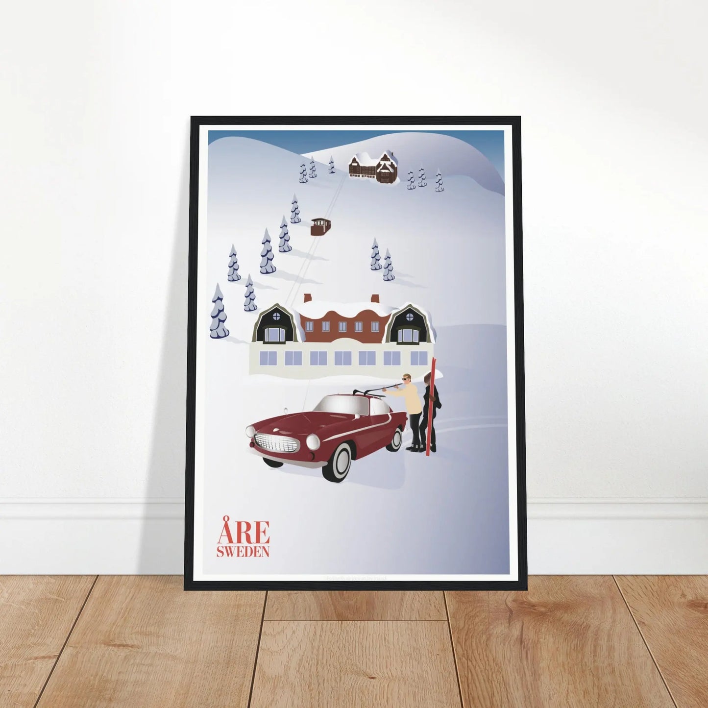 Åre, Sweden, Volvo P1800 by Posterify design, Premium Matte Paper Poster - Posterify