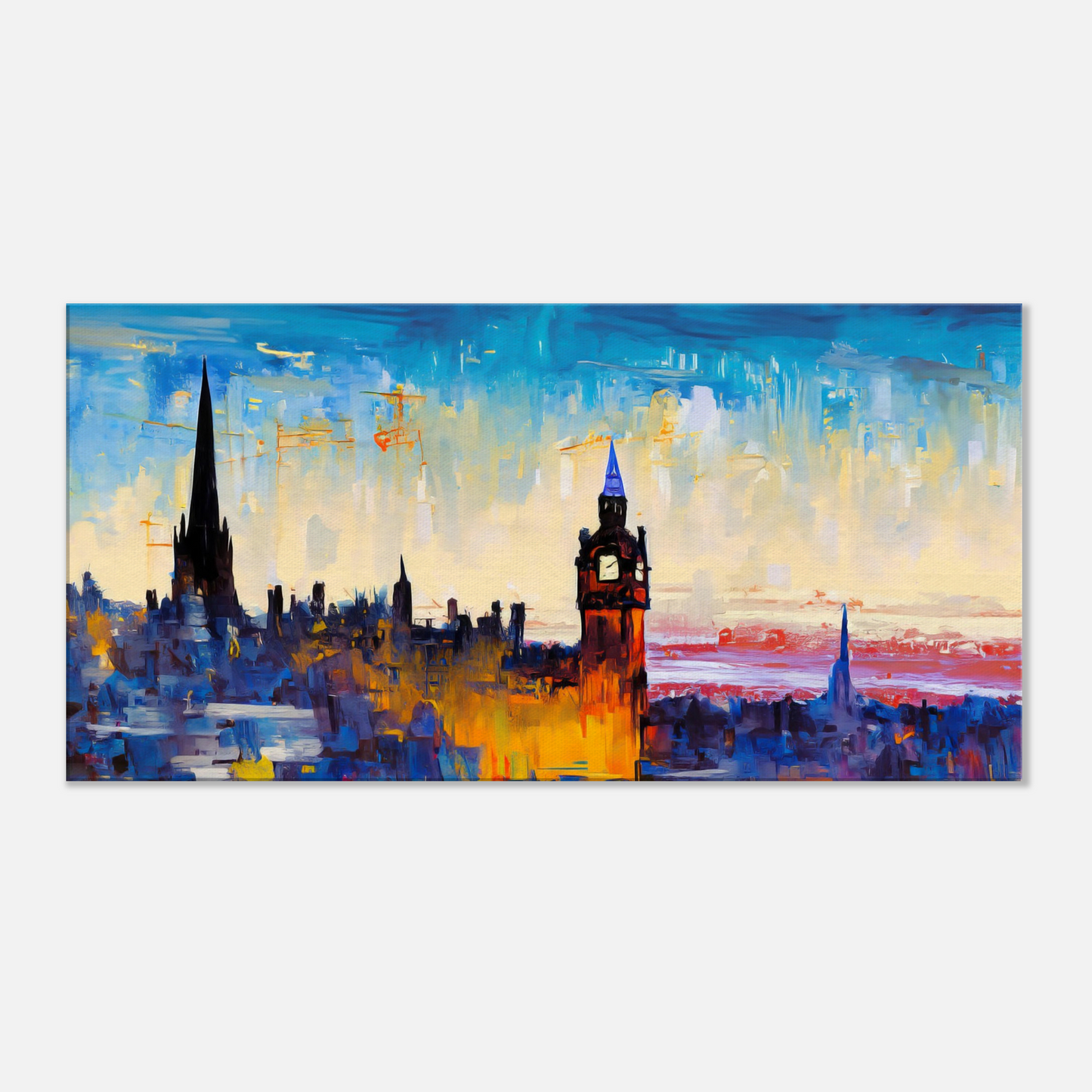 Canvas Print Abstract Edinburgh by Posterify Design 50X100cm - Posterify
