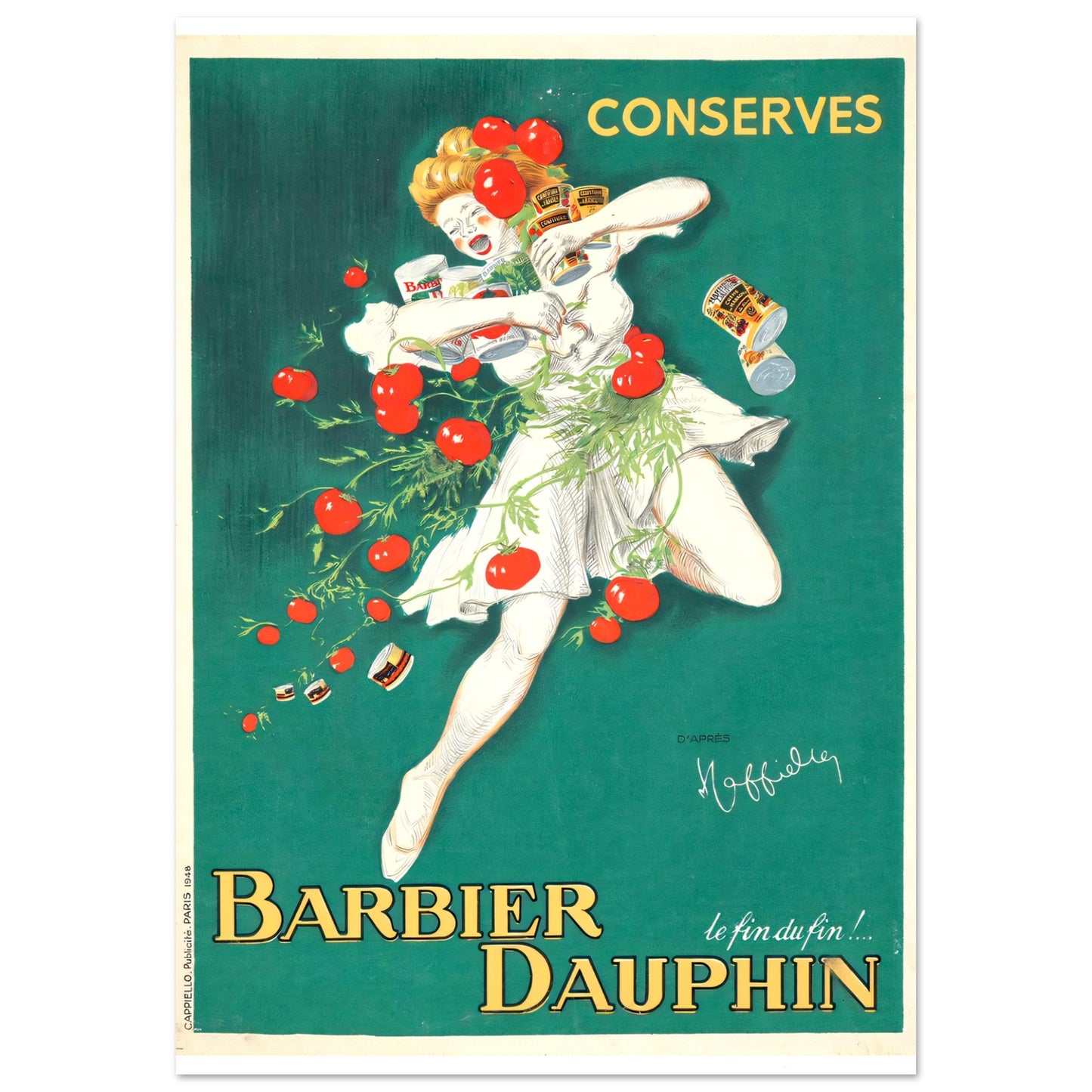 Barbier Dauphin Vintage poster reprint on Premium Matte Paper - Posterify