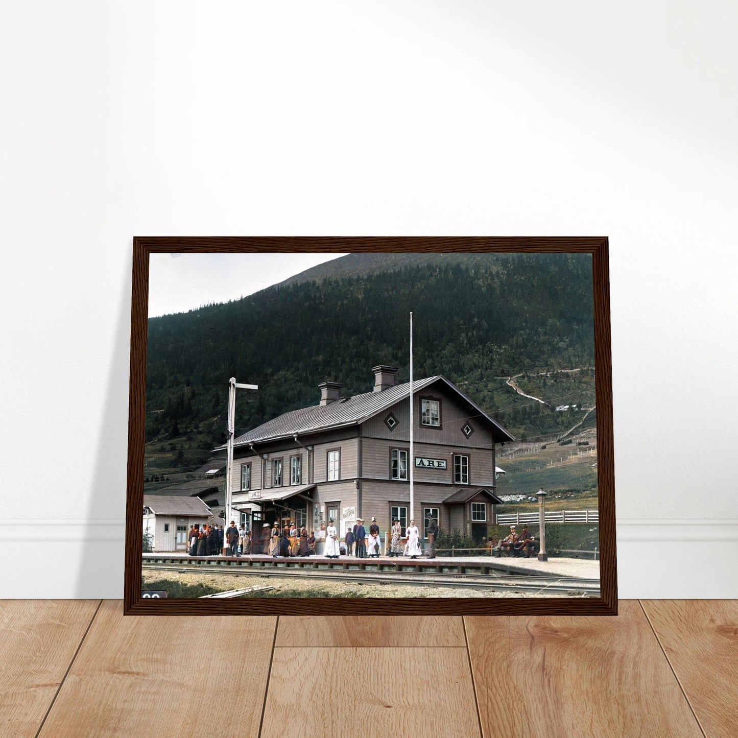 Åre Station, Sweden, Colorized B/W Photo from 1920th Wall Art - Posterify