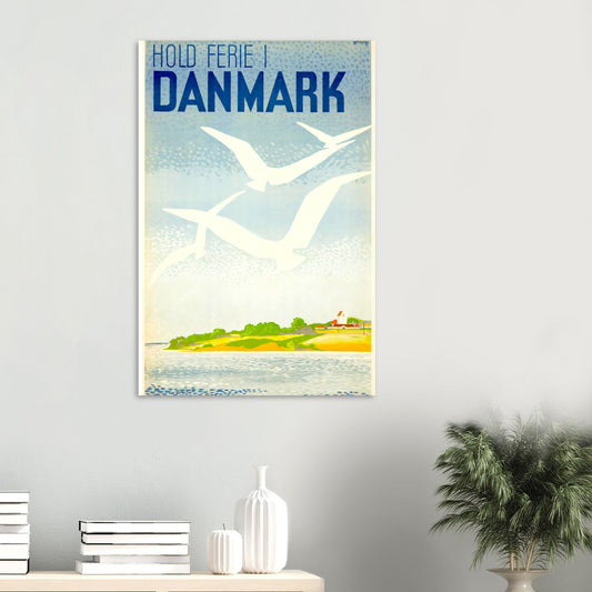 Denmark Vintage Poster Reprint on Premium matte paper
