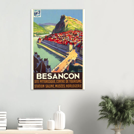 Besancon Vintage Poster Reprint on Premium Matte Paper - Posterify