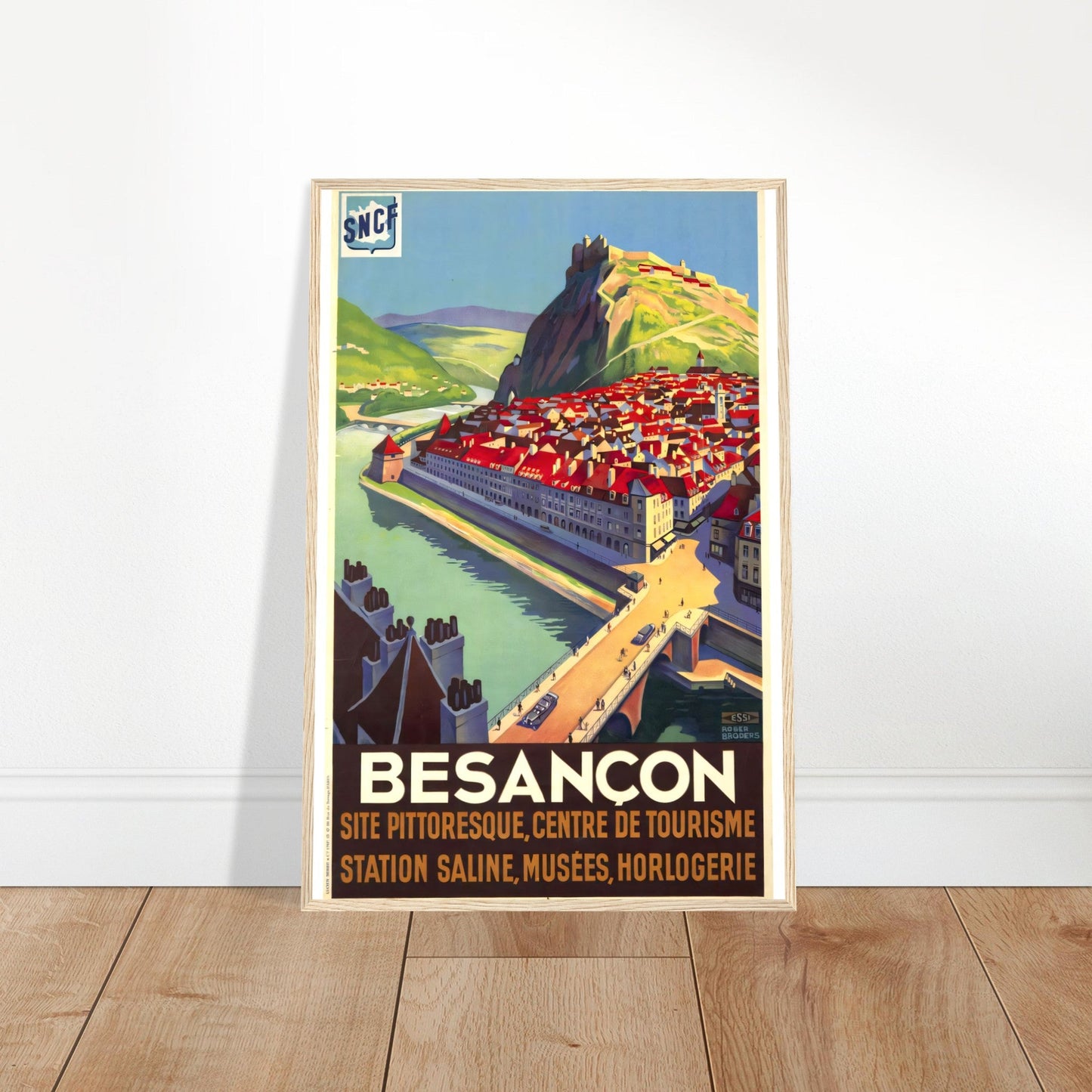 Besancon Vintage Poster Reprint on Premium Matte Paper - Posterify