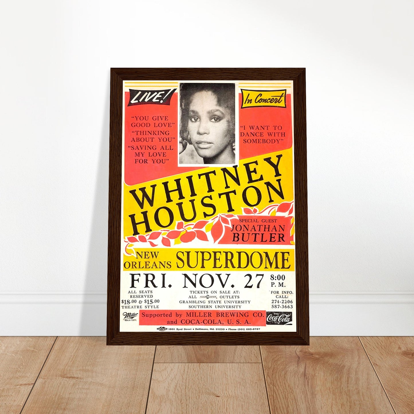 Whitney Houston Vintage Poster Reprint on Premium Matte Paper - Posterify