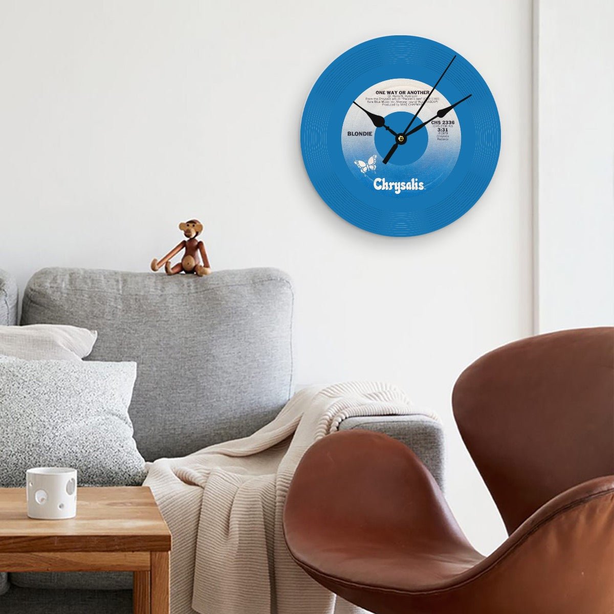 Blondie, One way or another, Vinyl record Wood Clock - Posterify