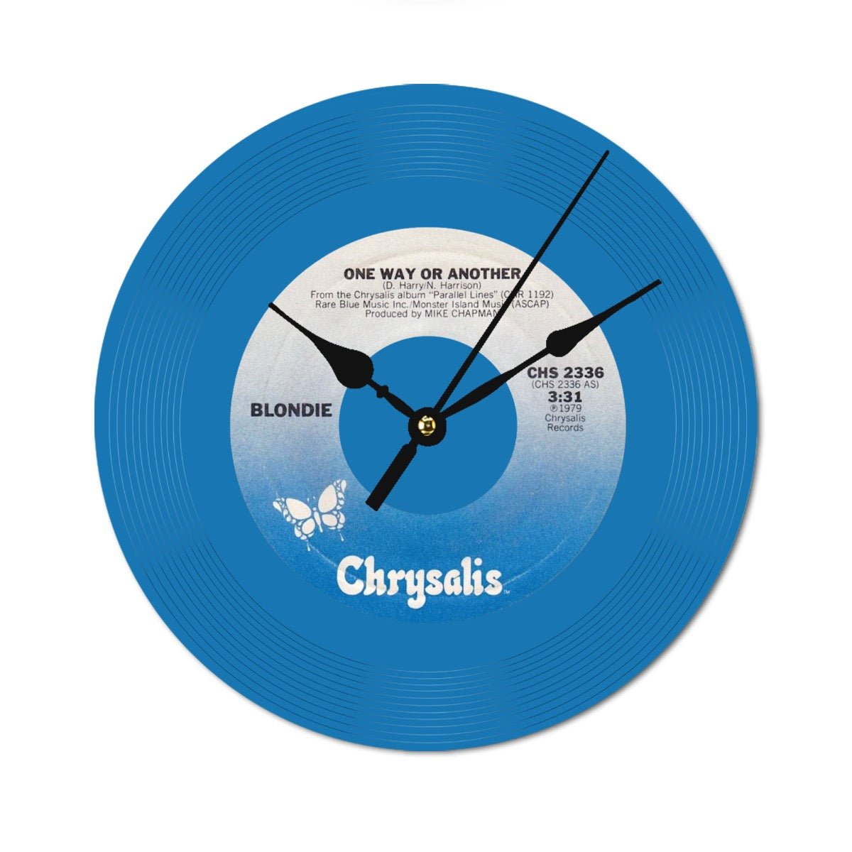 Blondie, One way or another, Vinyl record Wood Clock - Posterify