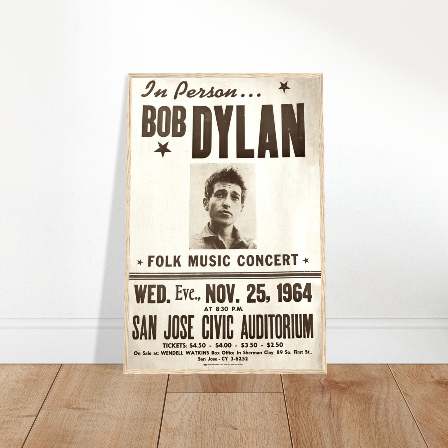 Bob Dylan Vintage Poster Reprint on Premium Matte Paper - Posterify