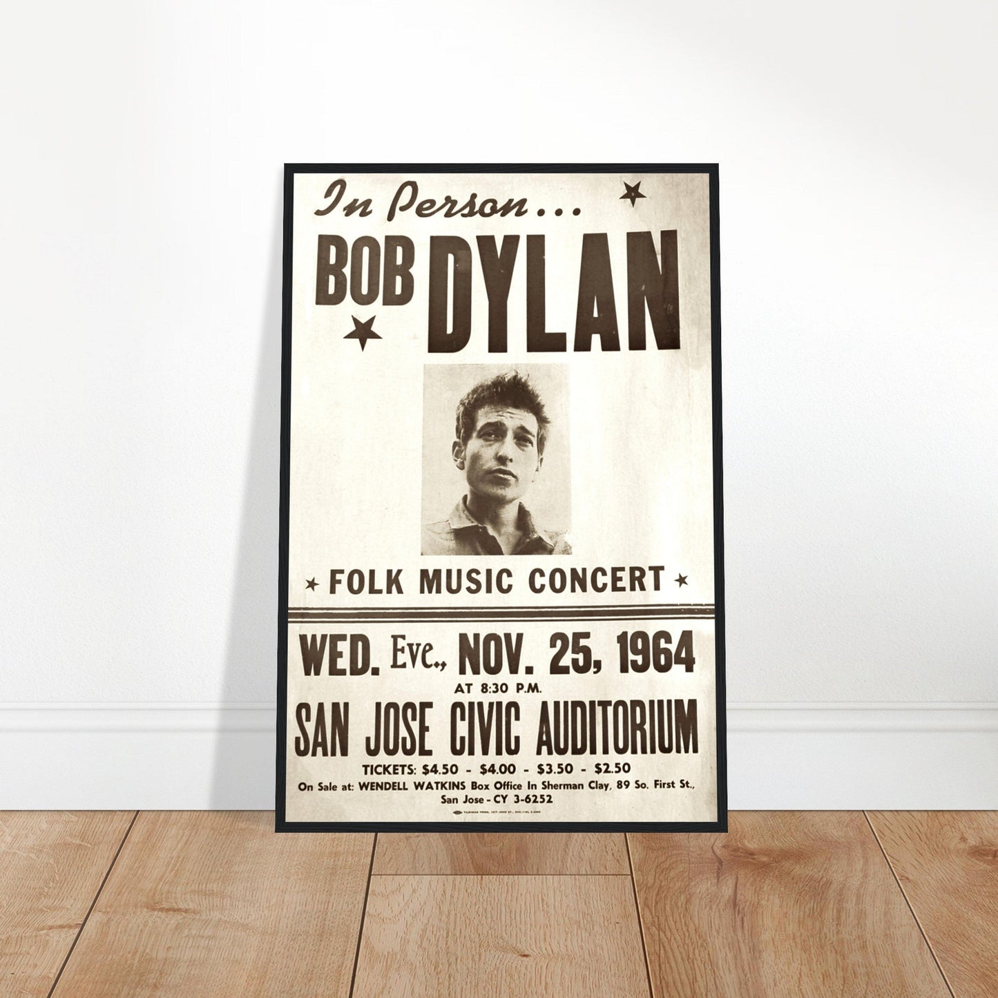 Bob Dylan Vintage Poster Reprint on Premium Matte Paper - Posterify