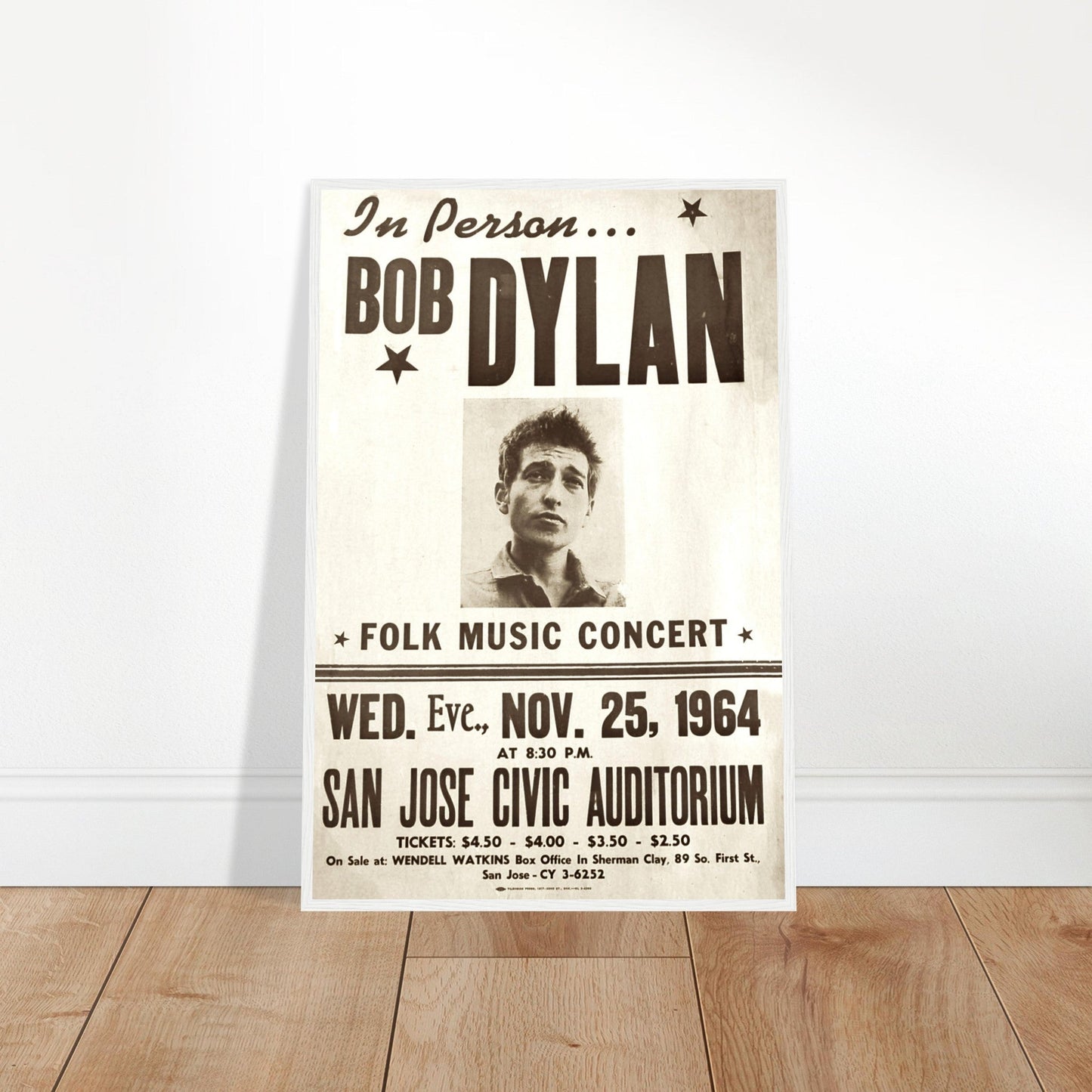 Bob Dylan Vintage Poster Reprint on Premium Matte Paper - Posterify