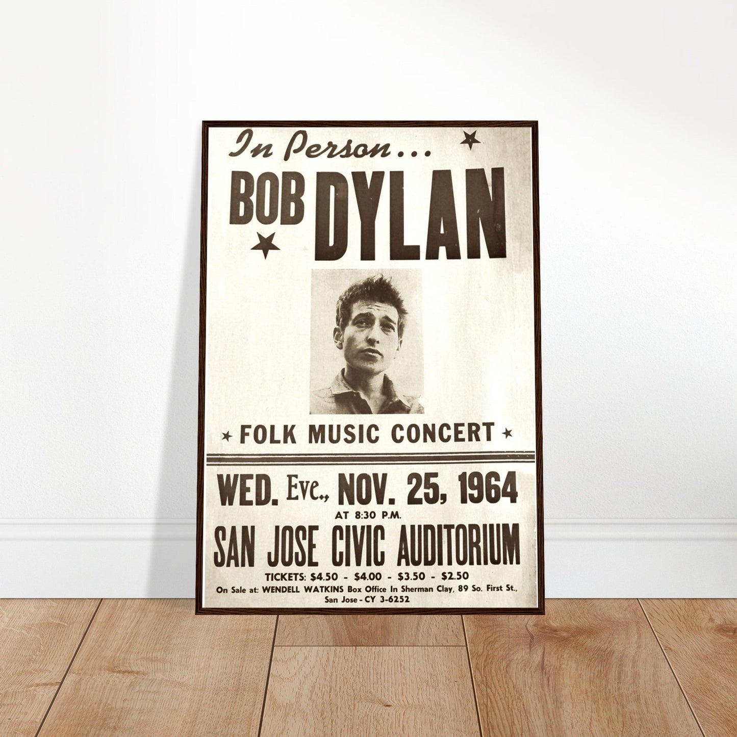 Bob Dylan Vintage Poster Reprint on Premium Matte Paper - Posterify