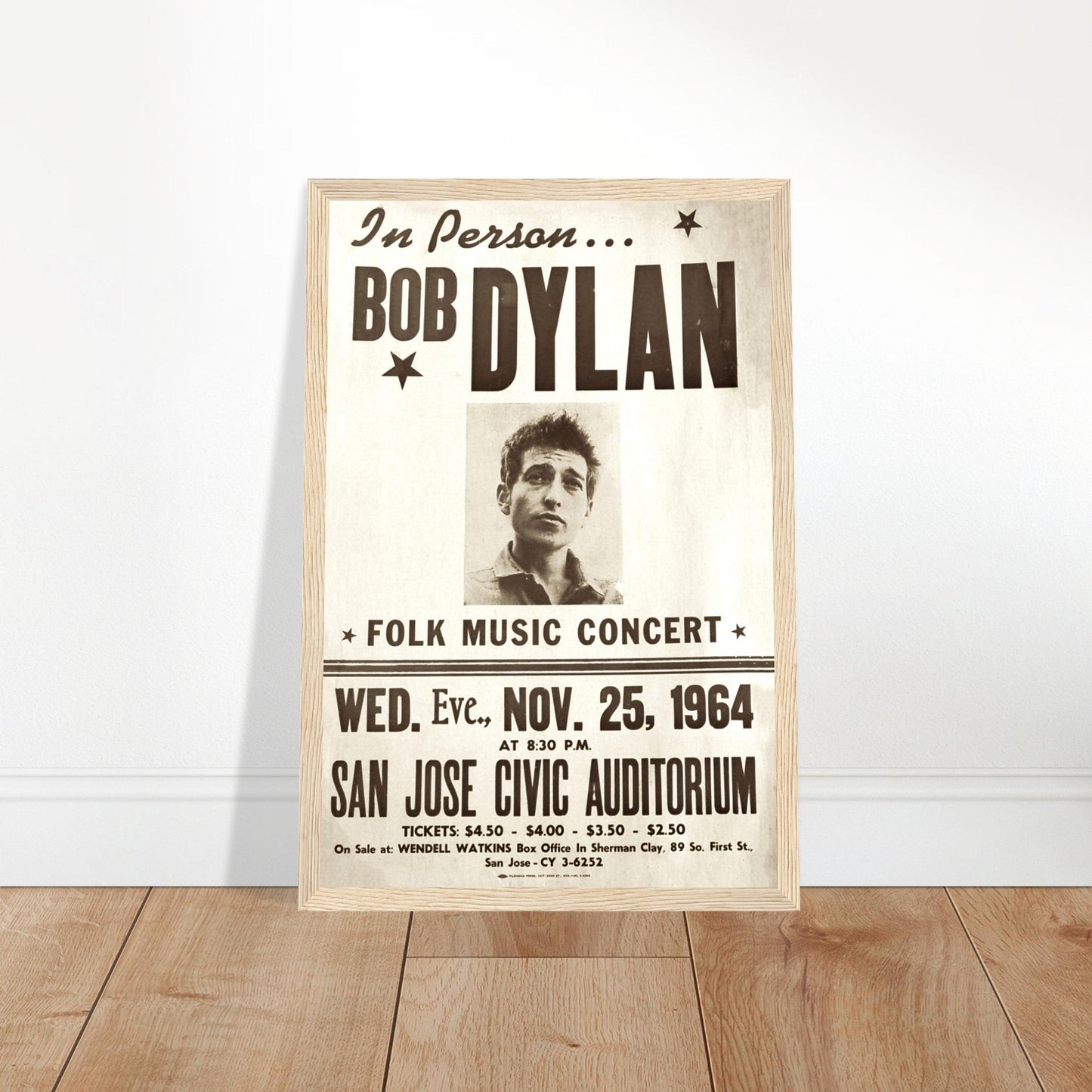 Bob Dylan Vintage Poster Reprint on Premium Matte Paper - Posterify