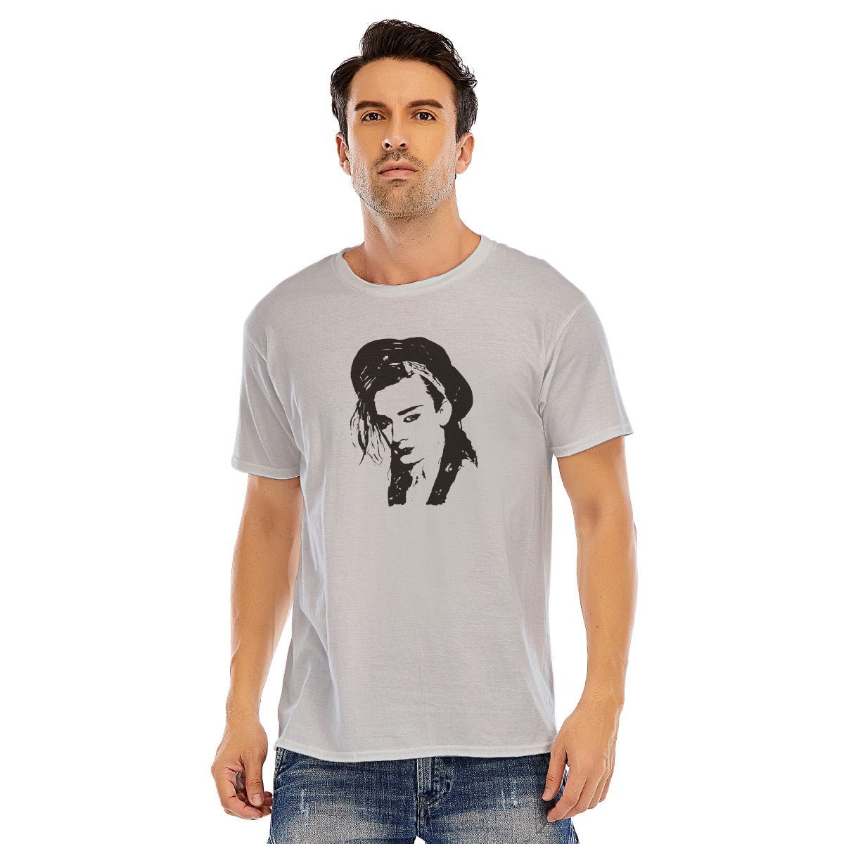 Boy George Unisex O - neck Short Sleeve T - shirt | 180GSM Cotton (DTF) - Posterify