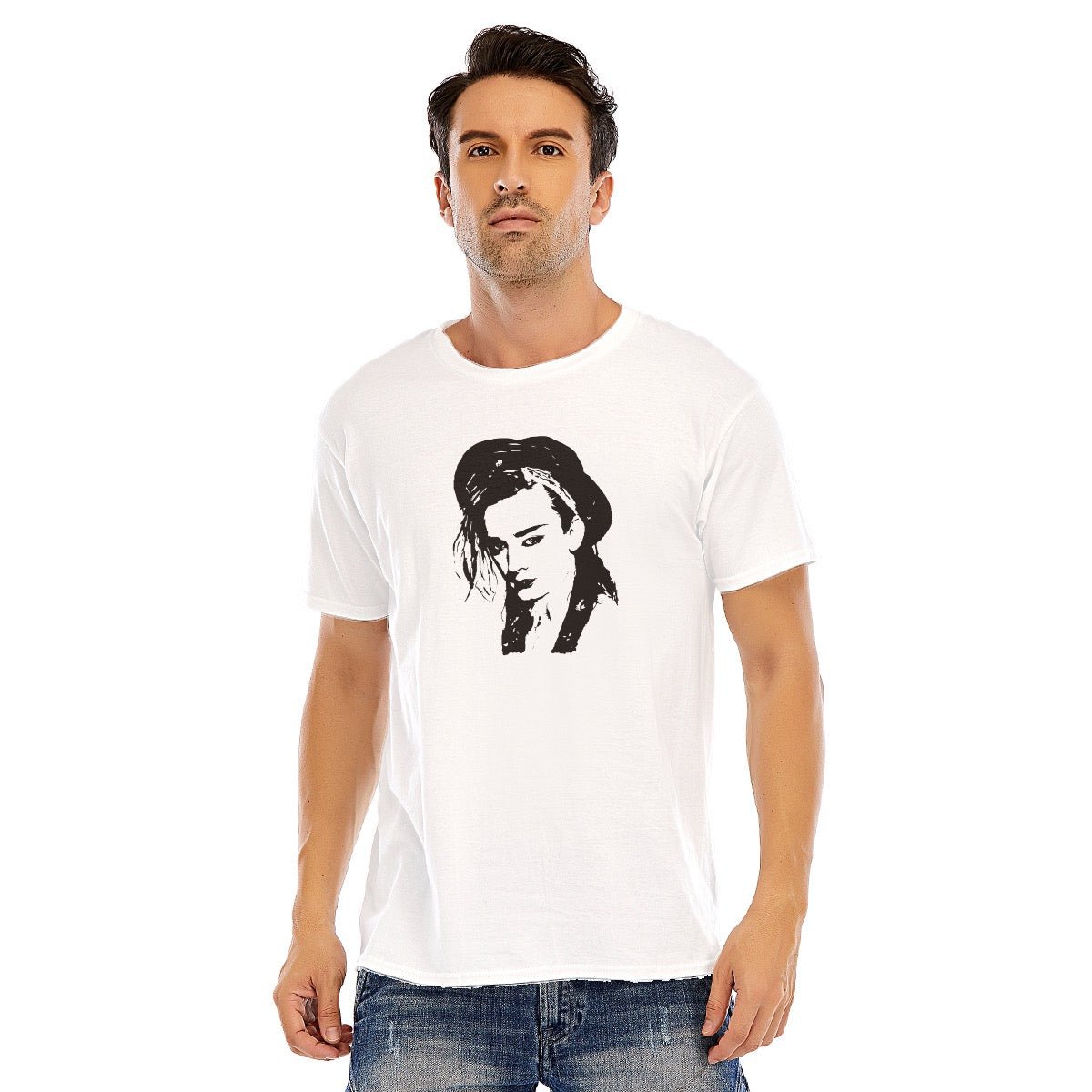 Boy George Unisex O - neck Short Sleeve T - shirt | 180GSM Cotton (DTF) - Posterify