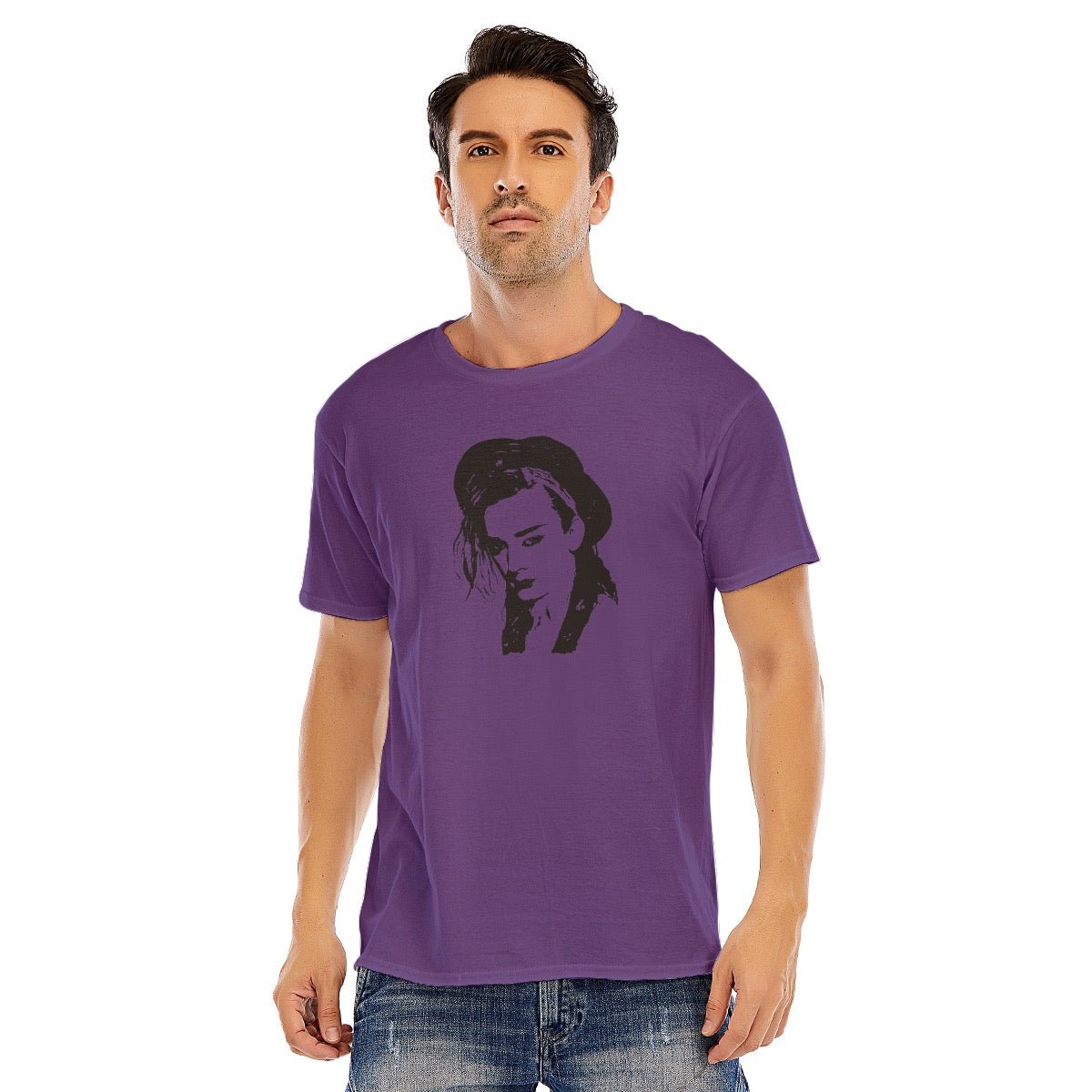 Boy George Unisex O - neck Short Sleeve T - shirt | 180GSM Cotton (DTF) - Posterify