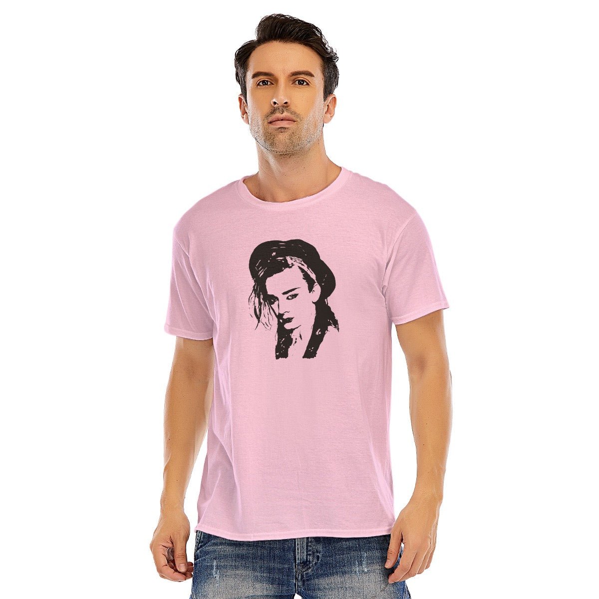 Boy George Unisex O - neck Short Sleeve T - shirt | 180GSM Cotton (DTF) - Posterify